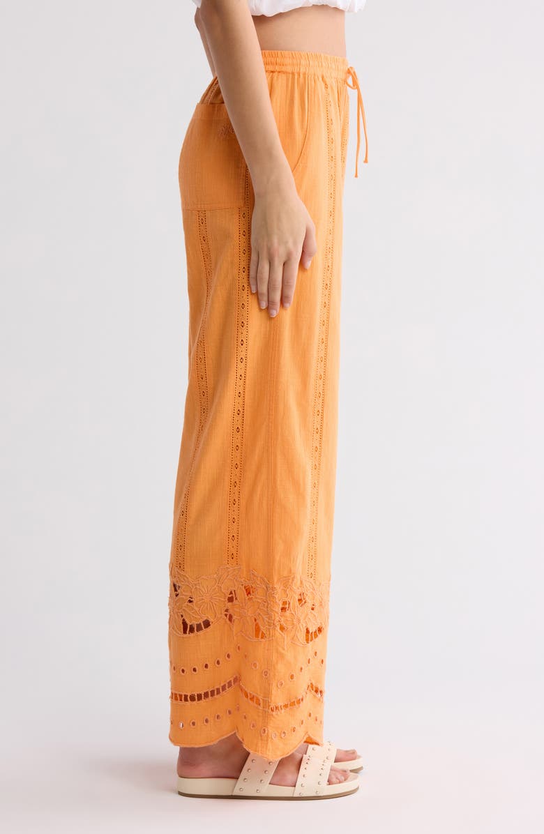 Damson Madder Martina Eyelet Embroidery Wide Leg Pants, Alternate, color,
