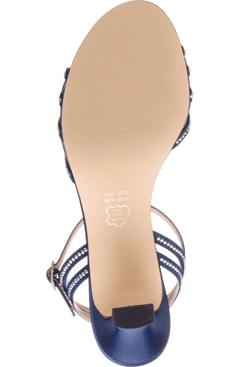 Nina Nathyn Crystal Embellished Sandal, Alternate, color, Navy