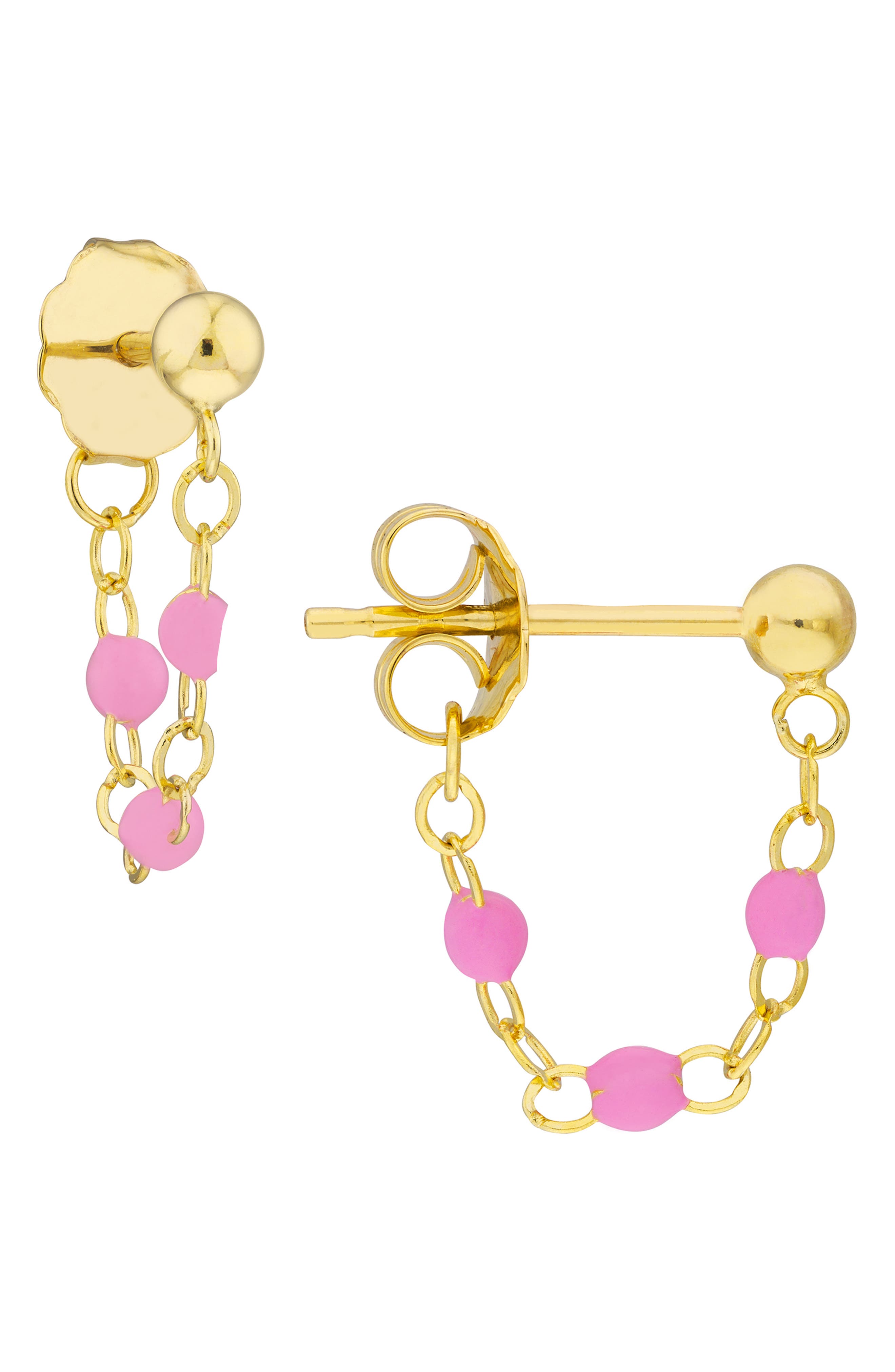 HAWLEY ST Mini Bead Front/Back Chain Earrings (Women) | Nordstromrack