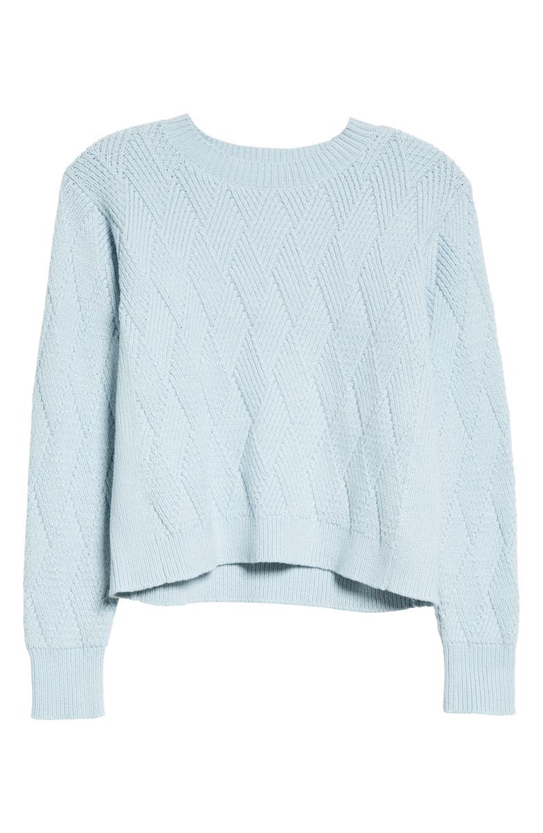 Club Monaco Diamond Stitch Crewneck Sweater, Alternate, color, 