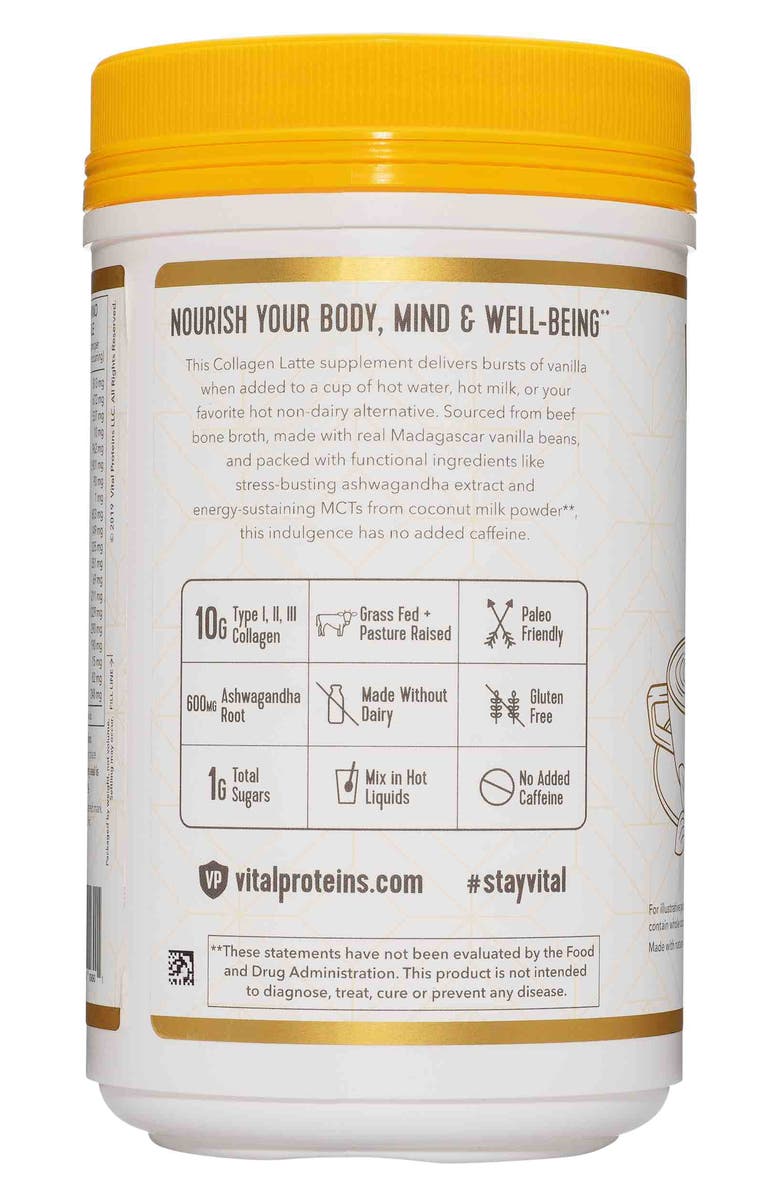 Vital Proteins Collagen Latte Dietary Supplement, Alternate, color, 