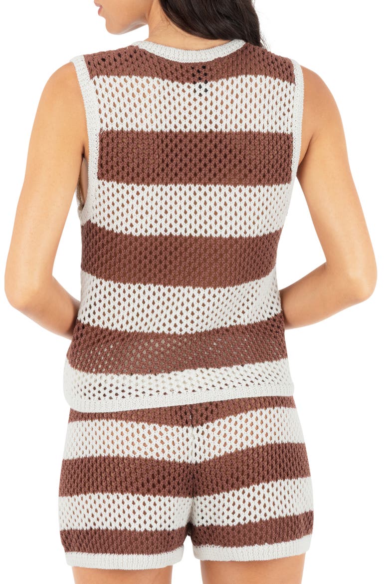 Stripe Cover-Up Sleeveless Top, Alternate, color, MOLE STRIPE