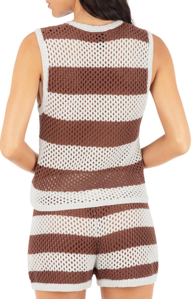 Hurley Stripe Cover-Up Sleeveless Top, Alternate, color, Mole Stripe