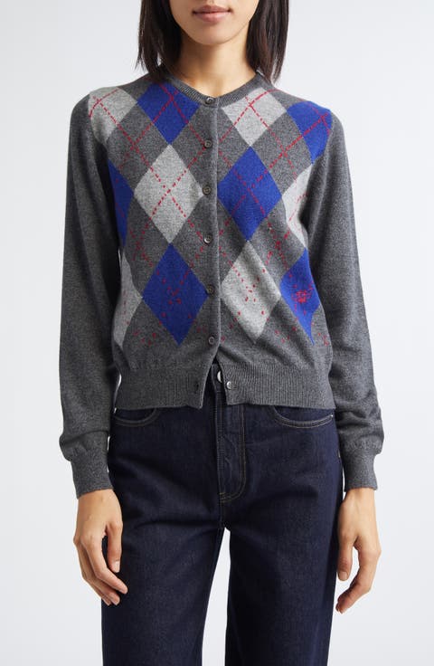 Clan Argyle Plaid Cashmere Cardigan