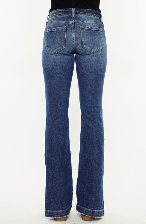 Kancan Brea Low Rise Bootcut Jeans In Blue