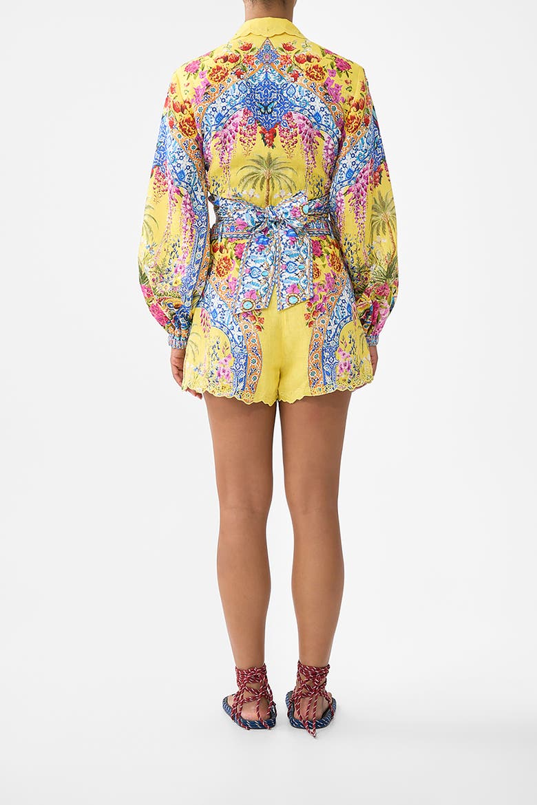 Cropped Wrap Shirt, Alternate, color, Sultanahmet Summer