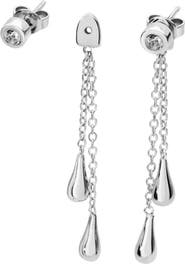 Lucy Quartermaine Removable Double Drop Earrings with White Topaz