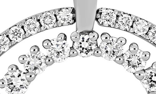 Bony Levy Solstice 18k Gold Double Diamond Circle Pendant Necklace In Silver