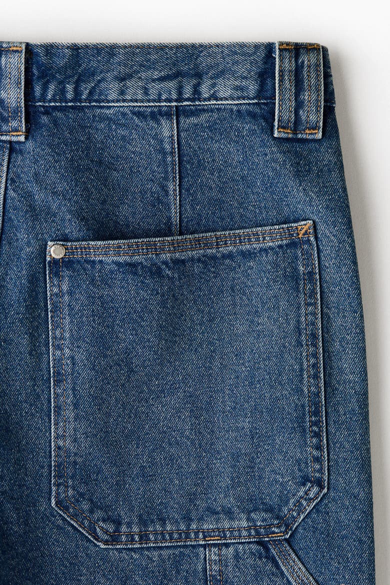 Oversized Fit Carpenter Shorts, Alternate, color, Denim blue