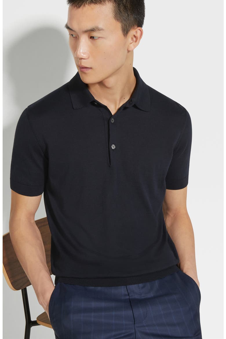 Premium Cotton Polo, Alternate, color, NAVY