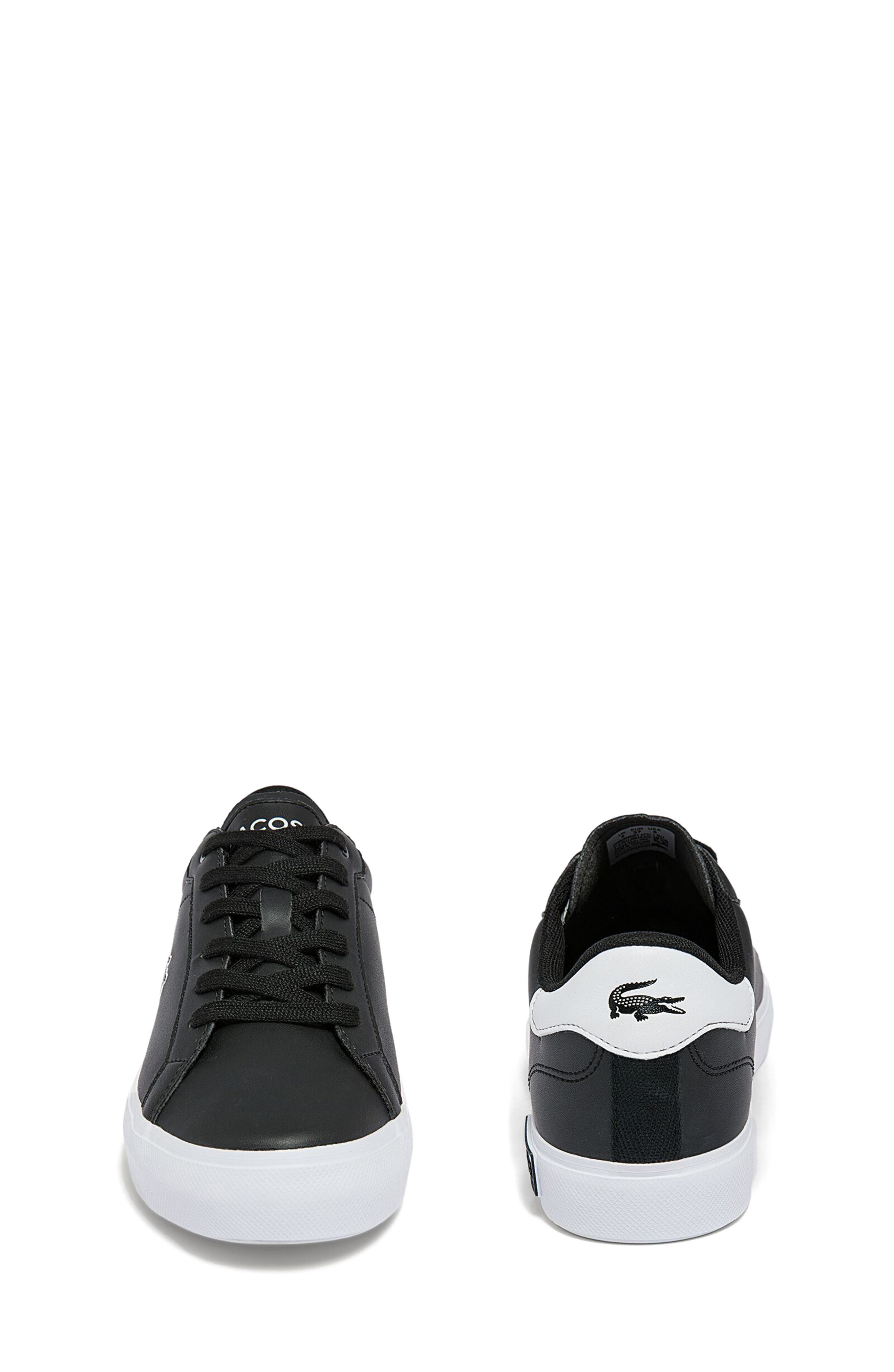 Kids' Powercourt Sneaker, Alternate, color, BLACK/ WHITE