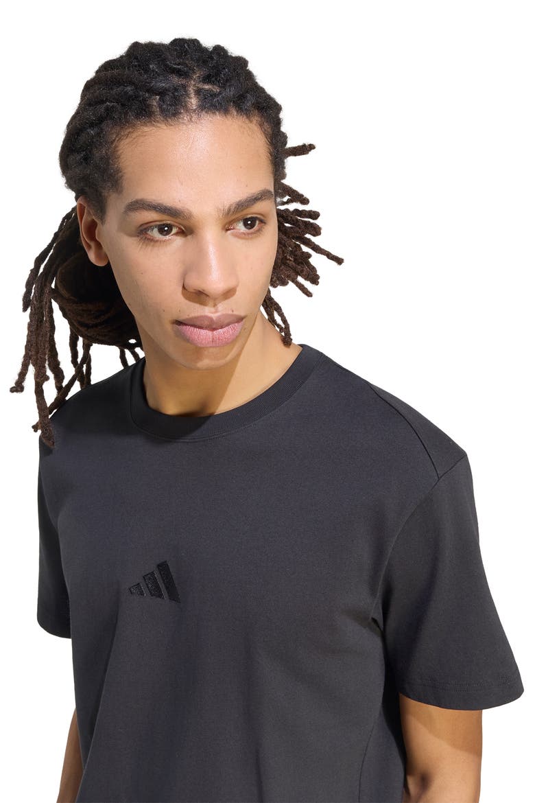 3-Bar Logo Cotton T-Shirt, Alternate, color, BLACK