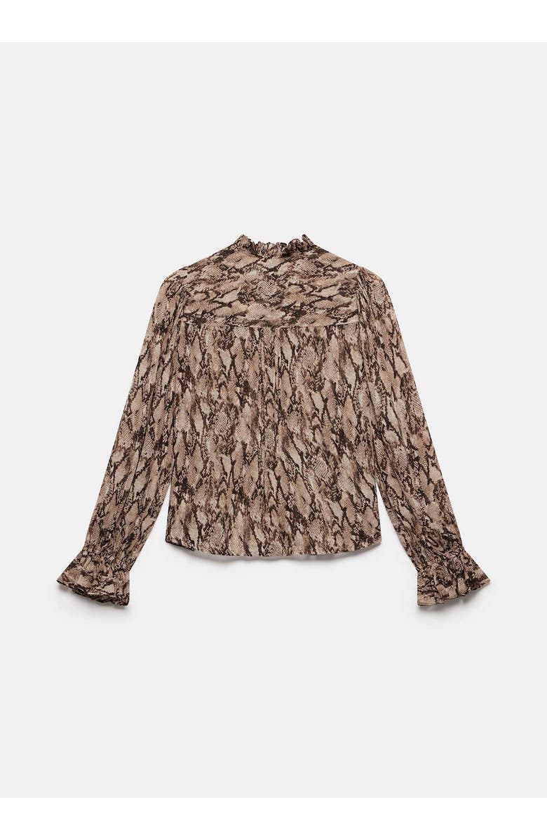 MINT VELVET Snake Print Blouse, Alternate, color, Brown