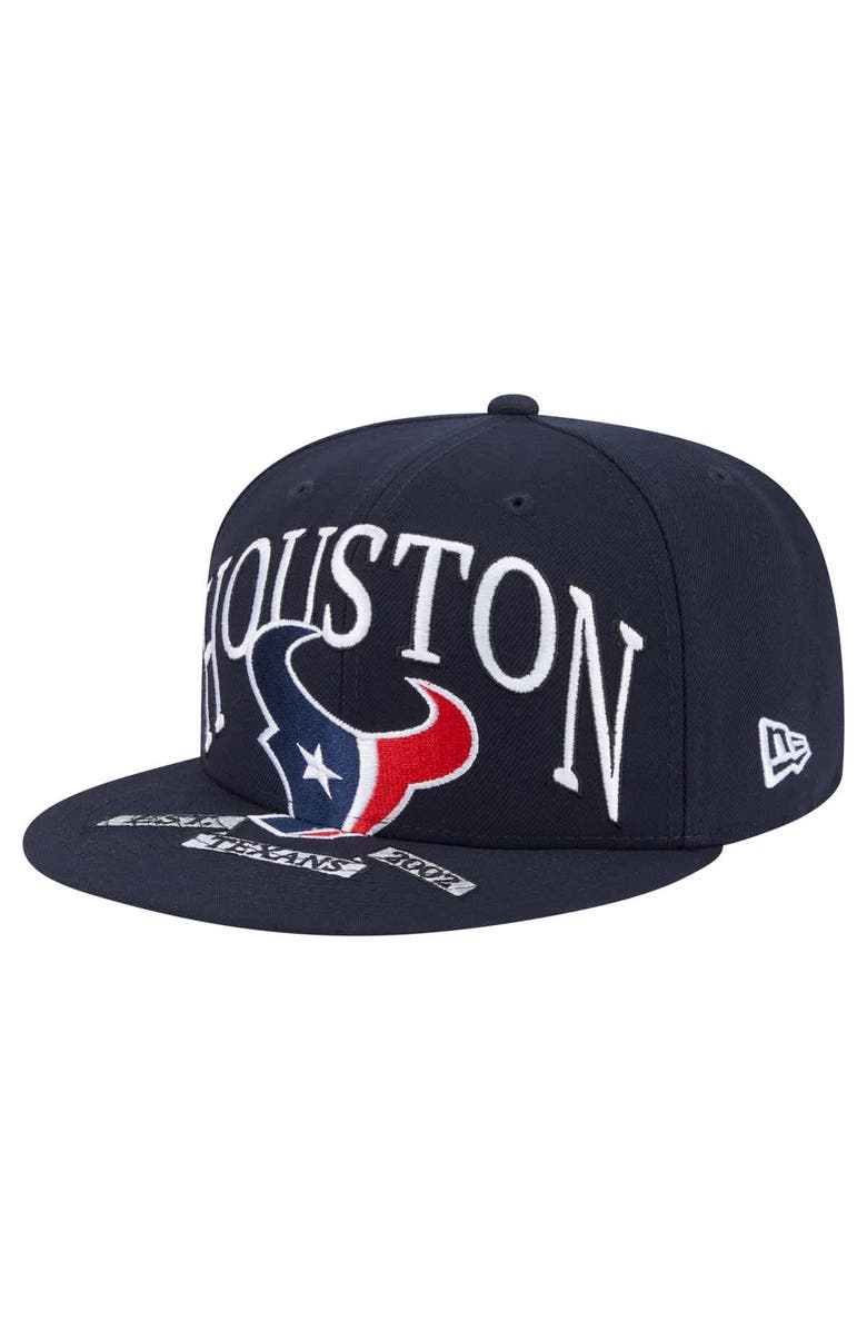New Era Men's New Era Navy Houston Texans  Oversized 59FIFTY Fitted Hat, Alternate, color, Navy