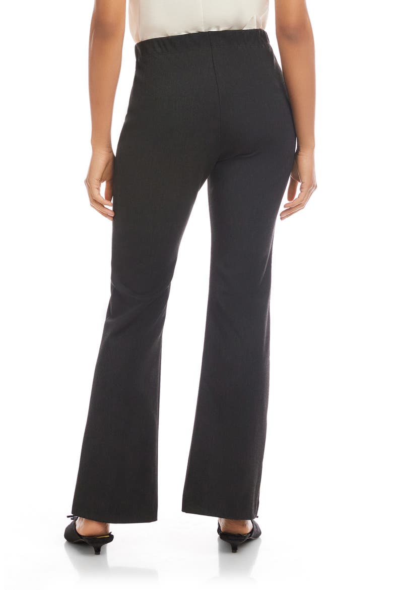 Serena Pintuck Pull-On Slim Flare Pants, Alternate, color, CHARCOAL