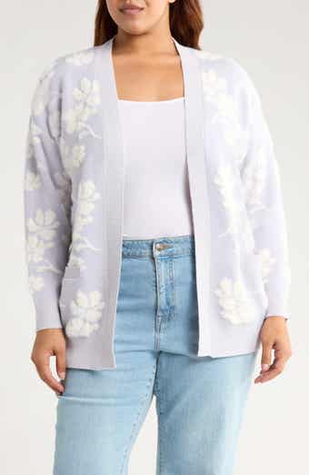 Gemma + Jane Floral Jacquard Long Cardigan