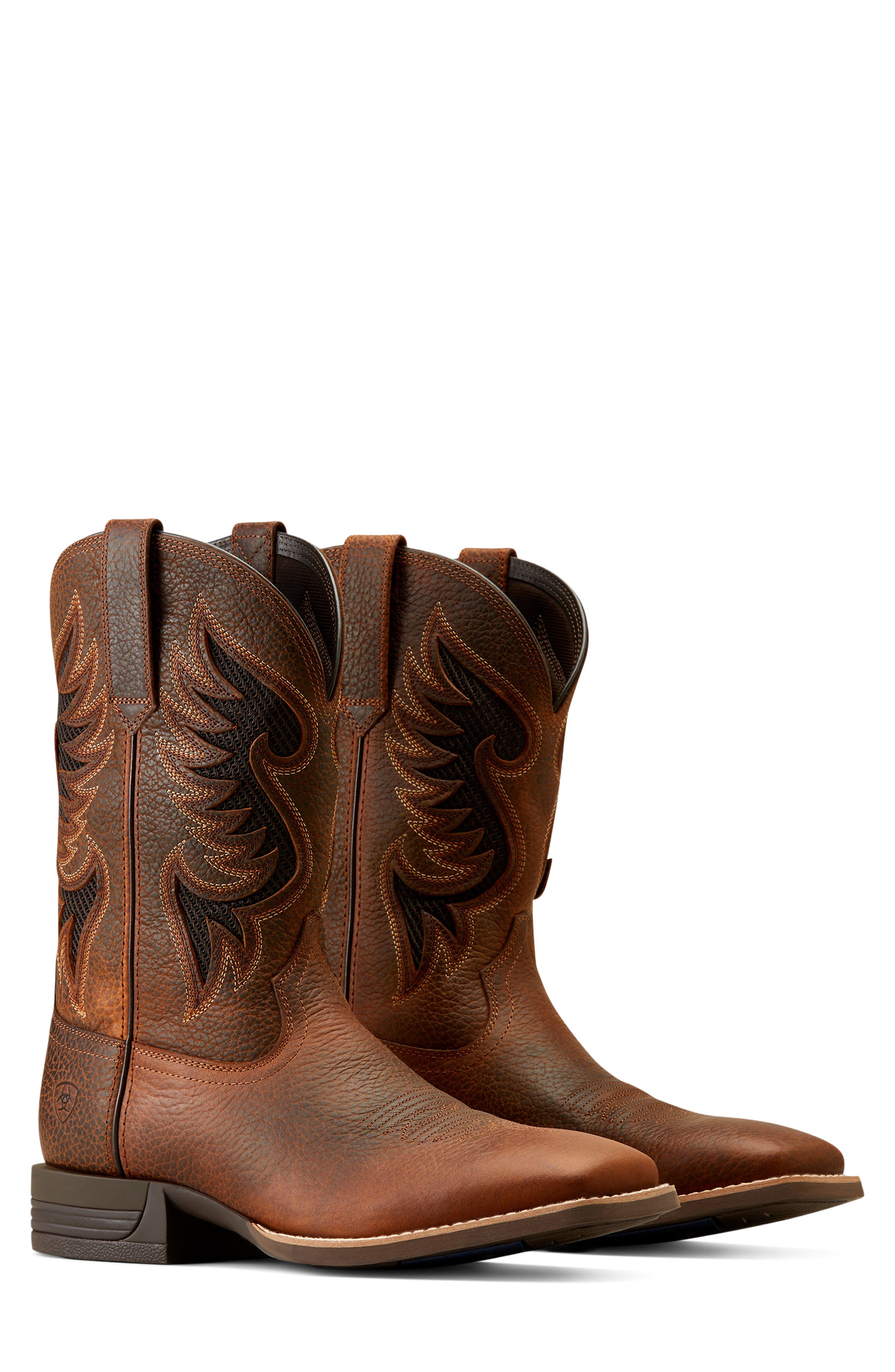 Cowpuncher VentTEK Leather Western Boot, Alternate, color, BROWN OIL