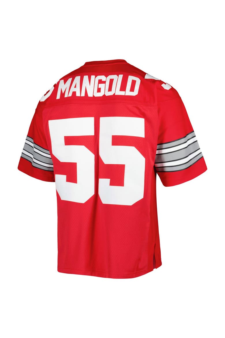 Men's Mitchell & Ness Nick Mangold Scarlet Ohio State Buckeyes Authentic Jersey, Alternate, color, Scarlet