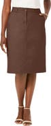 Jessica London Stretch Cotton Chino Skirt