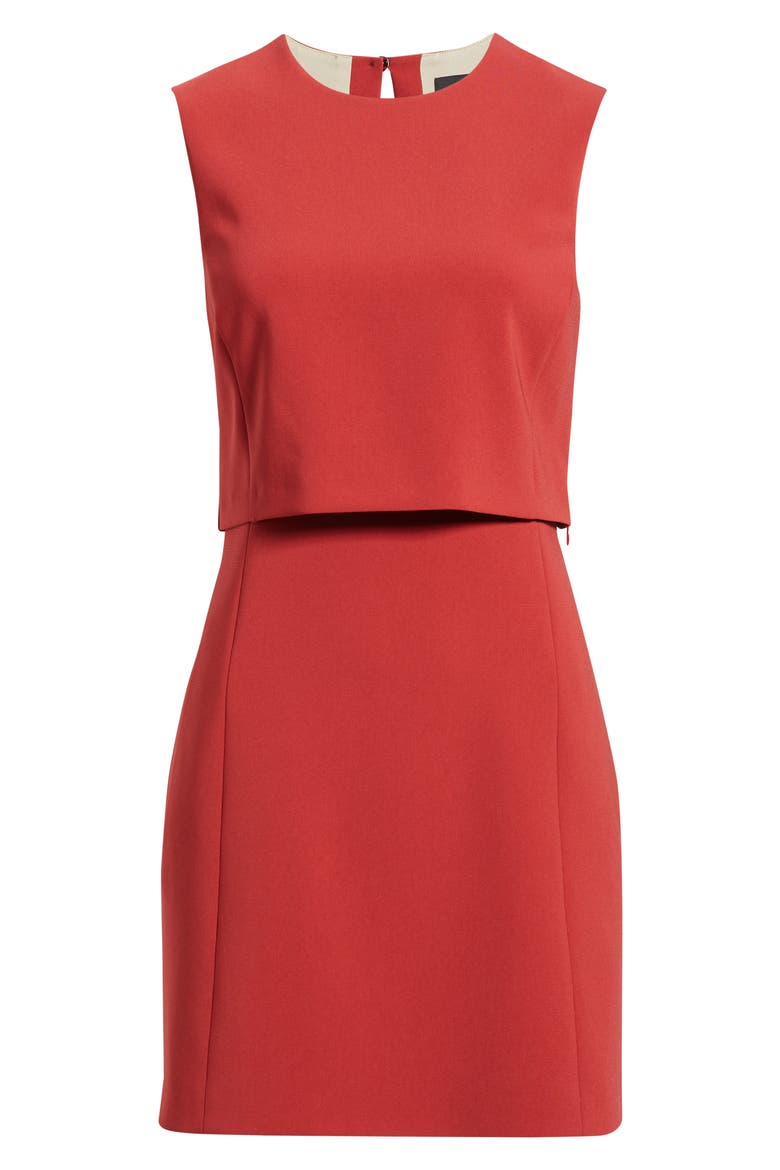 Sleeveless Minidress, Alternate, color, CLARET