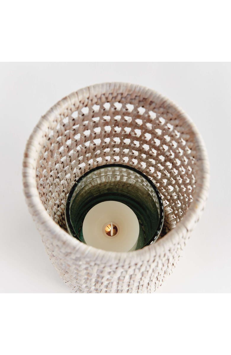 Napa Home & Garden Burma Rattan Hurricane, Alternate, color, White