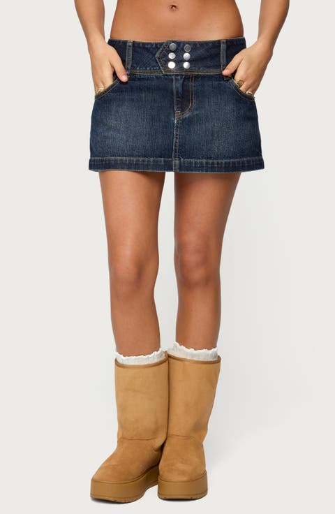 Fatama Denim Miniskirt