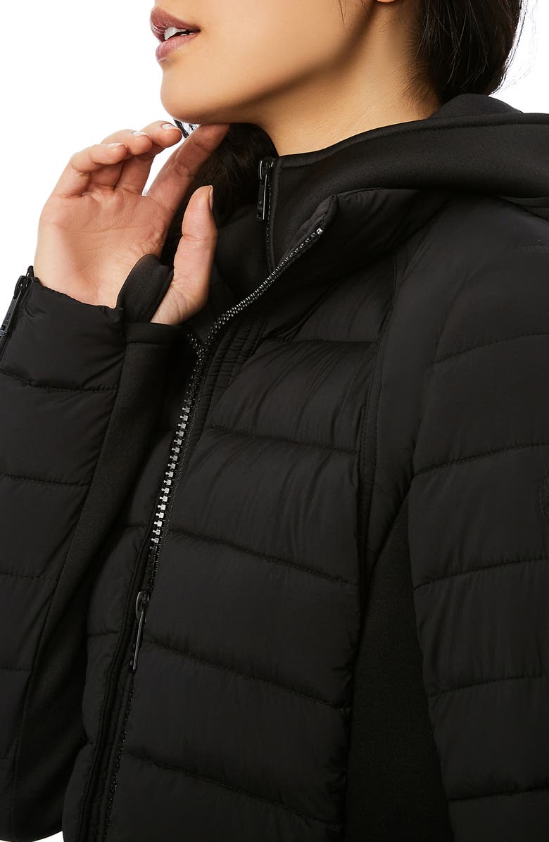 Bernardo Neoprene Active Double-Up Puffer Coat, Alternate, color, 