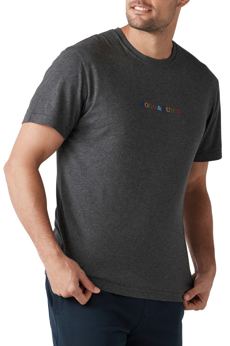 St. Mary Embroidered T-Shirt, Main, color, CHARCOAL