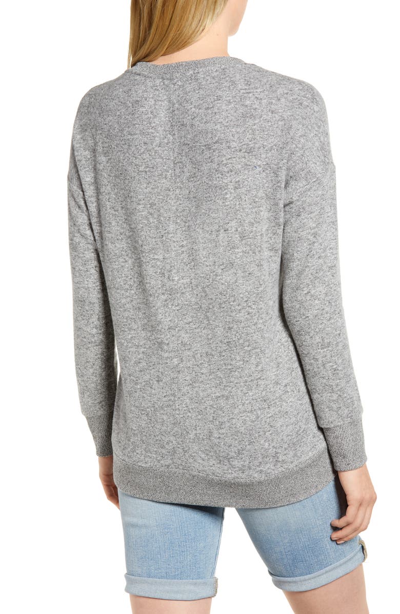 GIBSONLOOK Gibson x Living in Yellow Chelsea Cozy Shirttail Sweater, Alternate, color, 