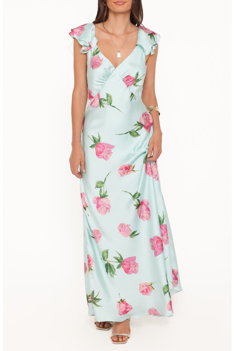 Darling Floral Maxi Dress, Main, color, ROSE MINT FLORAL