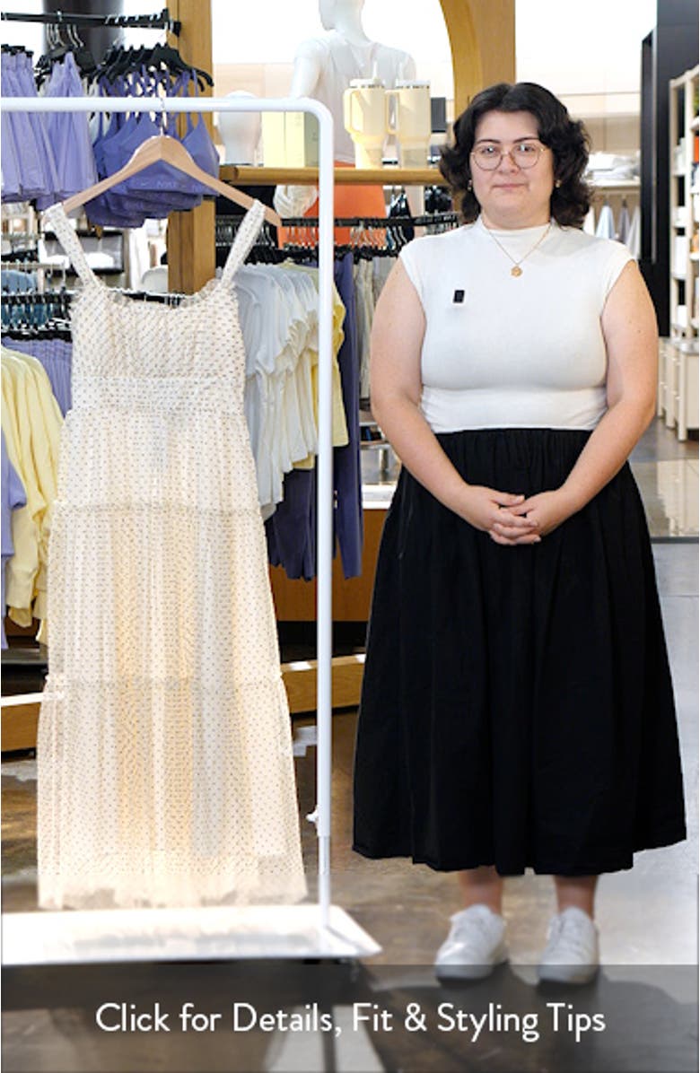 Dot Mesh Empire Waist Gown, sales video thumbnail