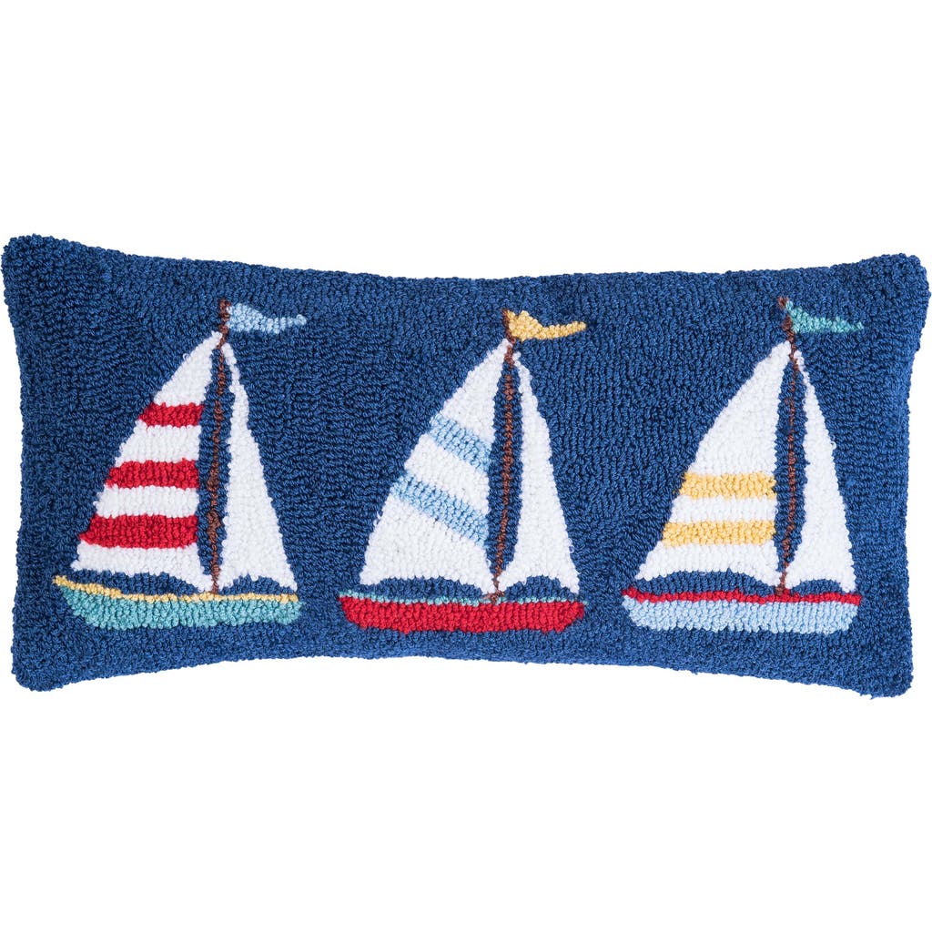 C & F Home C&f Home Sailboat Trio Hooked Throw Pillow, 10" X 20" In Multi