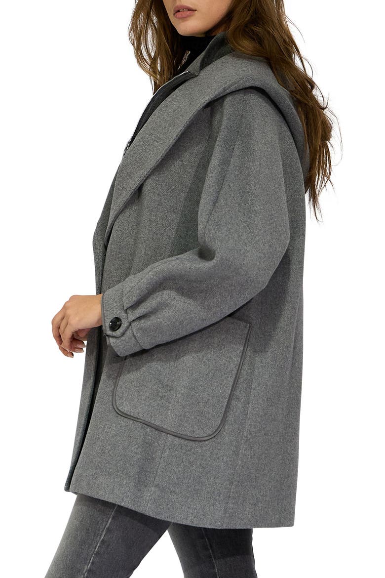 Next to You Wool Blend Coat, Alternate, color, GREY