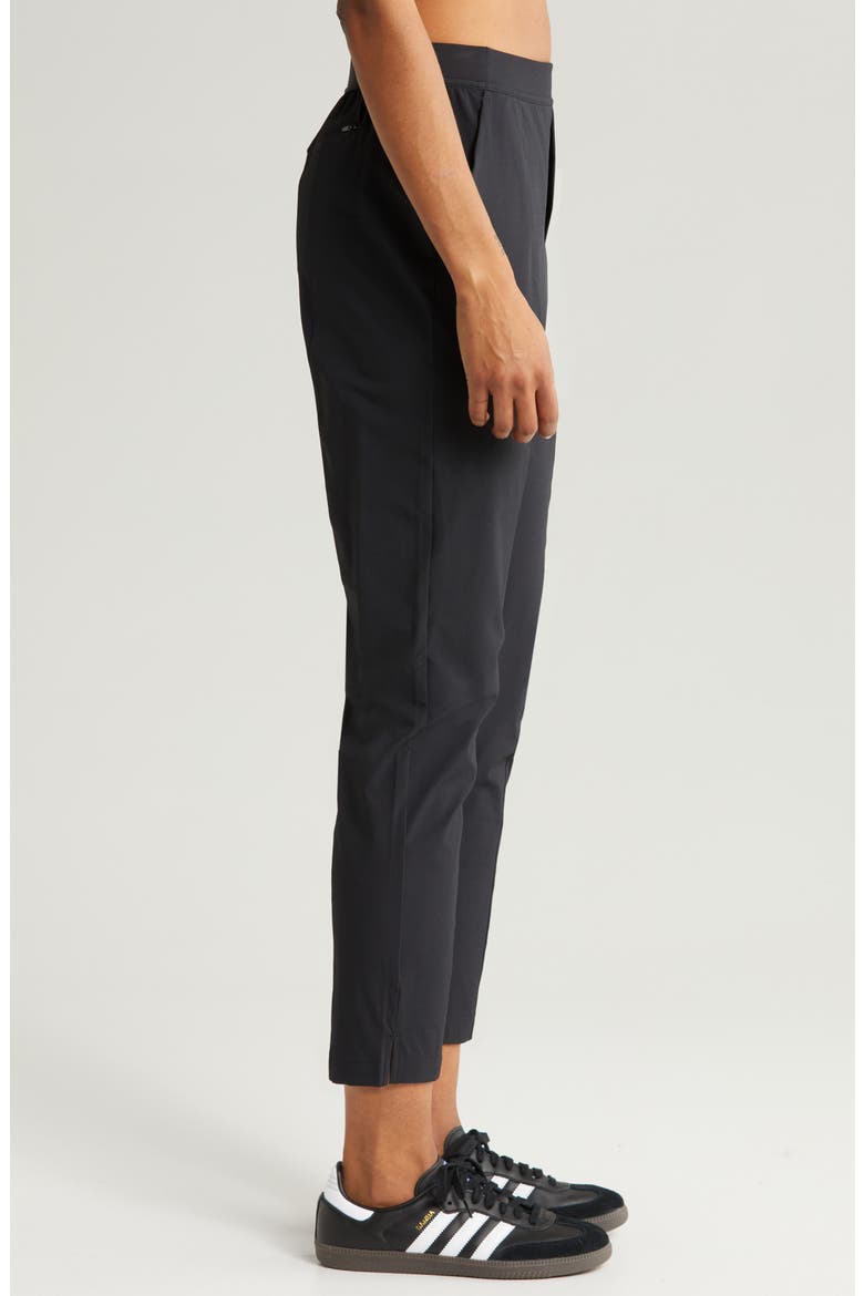 Vantage High Waist Ankle Pants, Alternate, color, BLACK