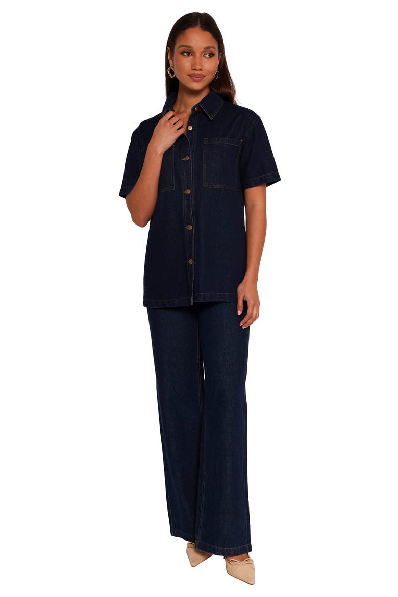 Nolan High Waist Wide Leg Jeans, Alternate, color, DARK DENIM