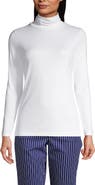Lands' End Supima Cotton Fitted Long Sleeve Turtleneck