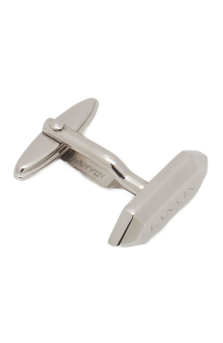 Lanvin Label Cufflinks, Alternate, color, Silver
