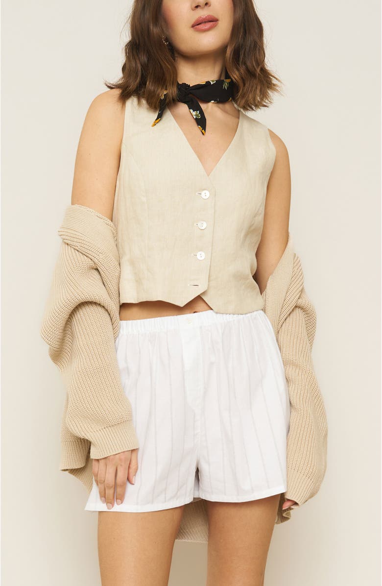 Whimsy + Row Bowie Vest, Main, color, Oatmeal