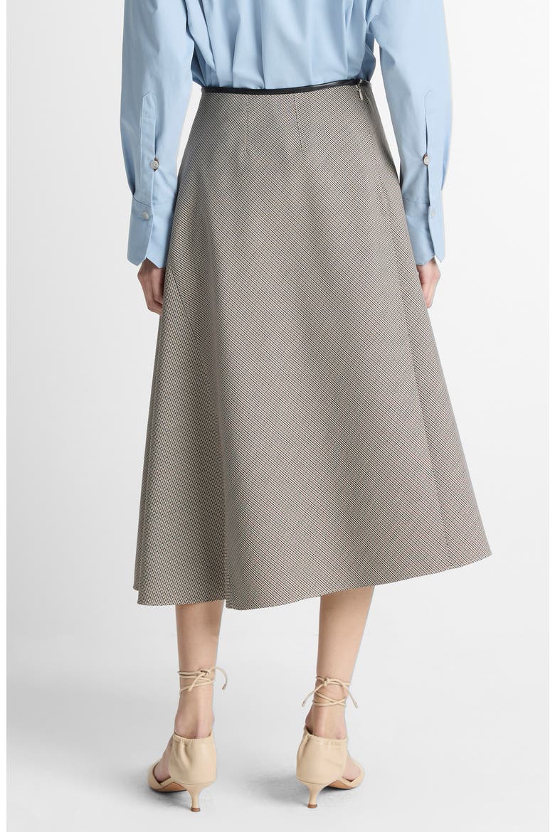 Houndstooth Plaid Asymmetric Wool Blend Skirt, Alternate, color, MULTI HOUNDSTOOTH