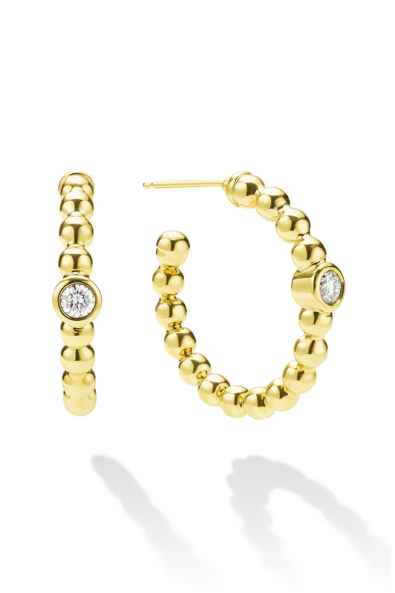 Caviar Diamond Hoop Earrings video