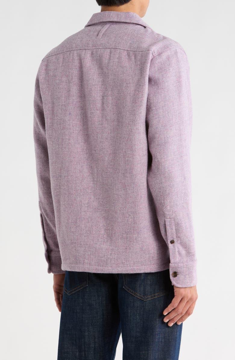 NN07 Julio Virgin Wool Shirt Jacket, Alternate, color, Purple