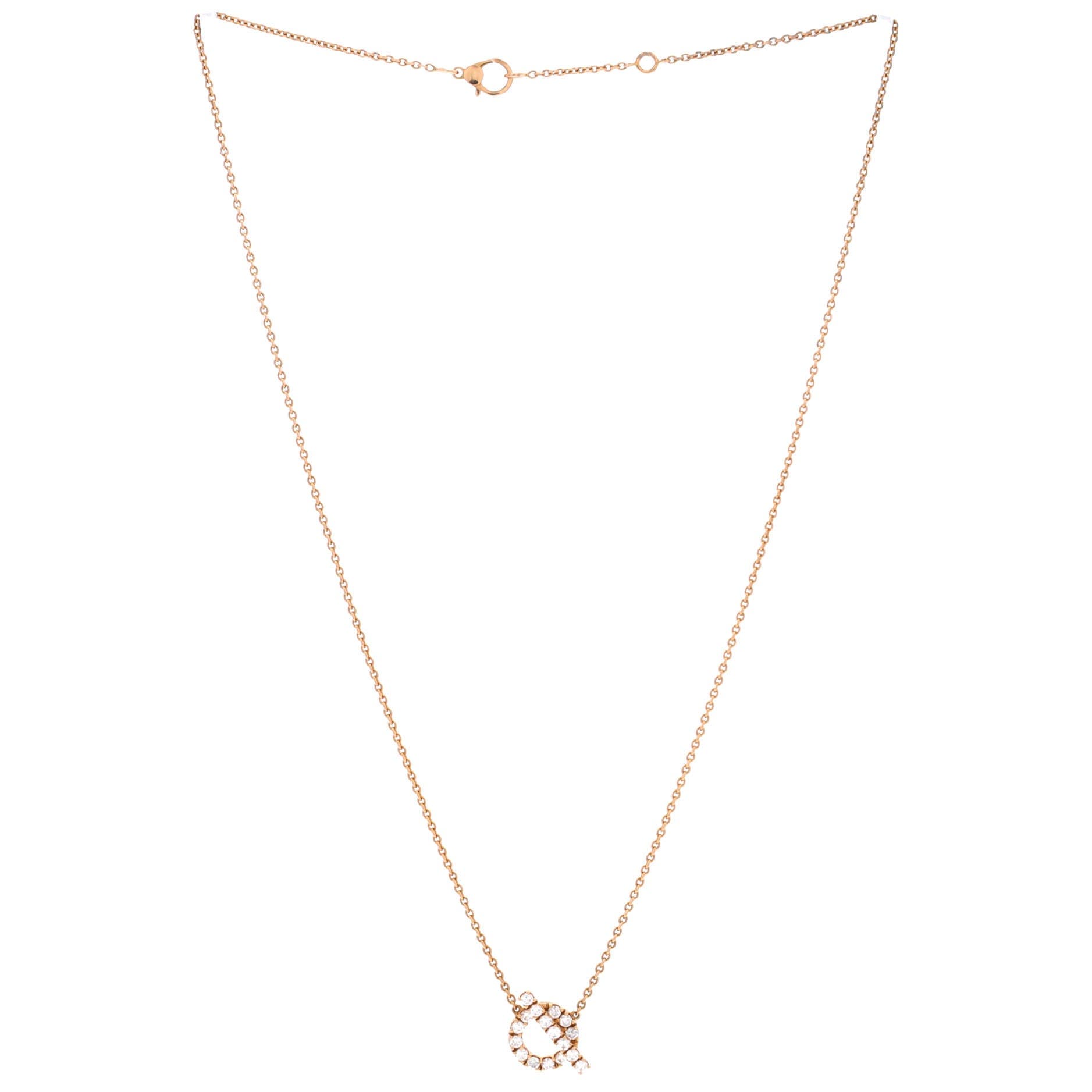 Finesse Pendant Necklace 18K Rose Gold and Diamonds, Alternate, color, Metallic Gold