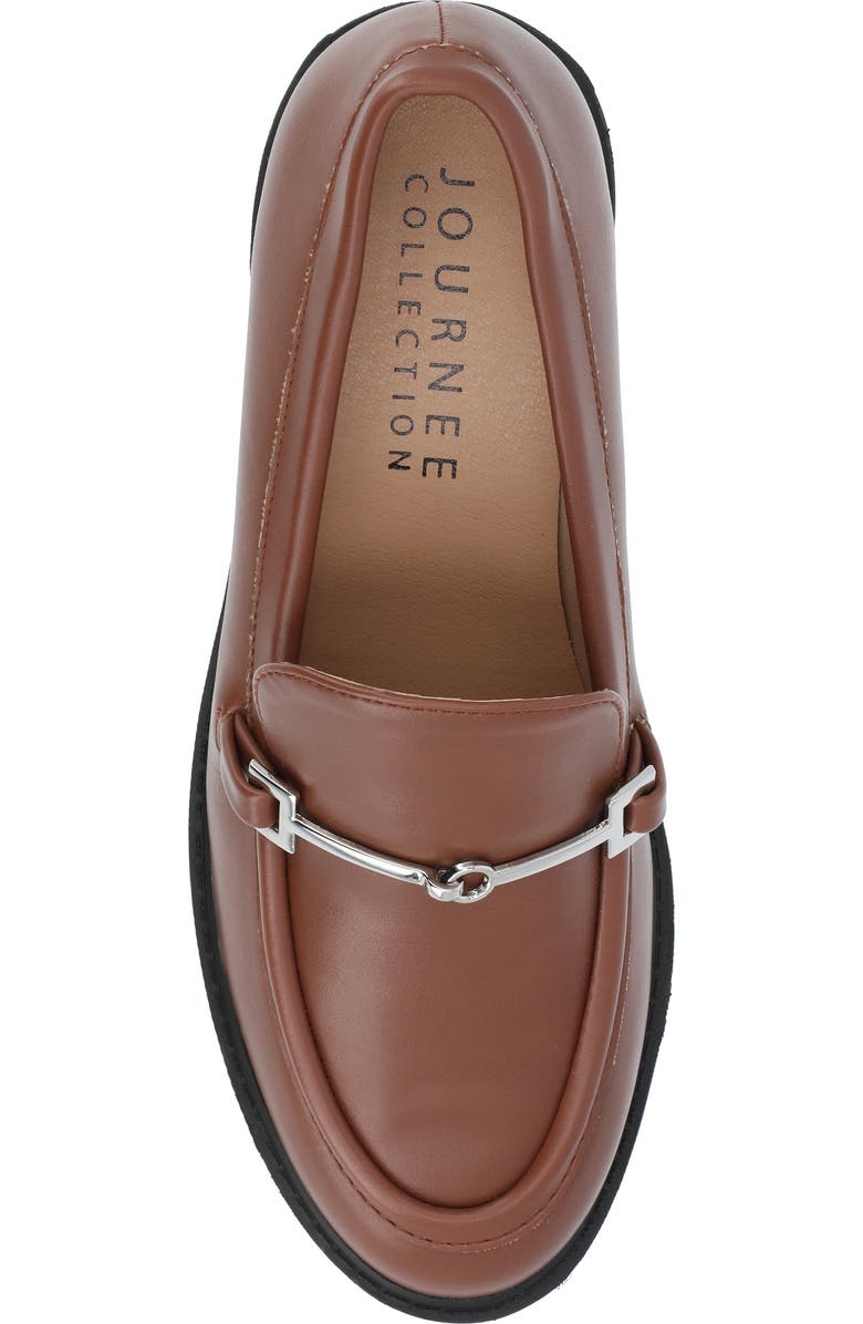 Journee Collection Kezziah Platform Loafer Pump, Alternate, color, Brown