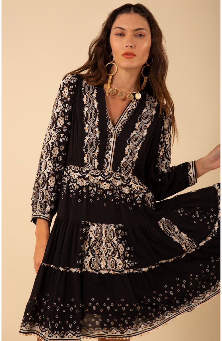 Hale Bob Emery Embroidered Dress, Alternate, color,
