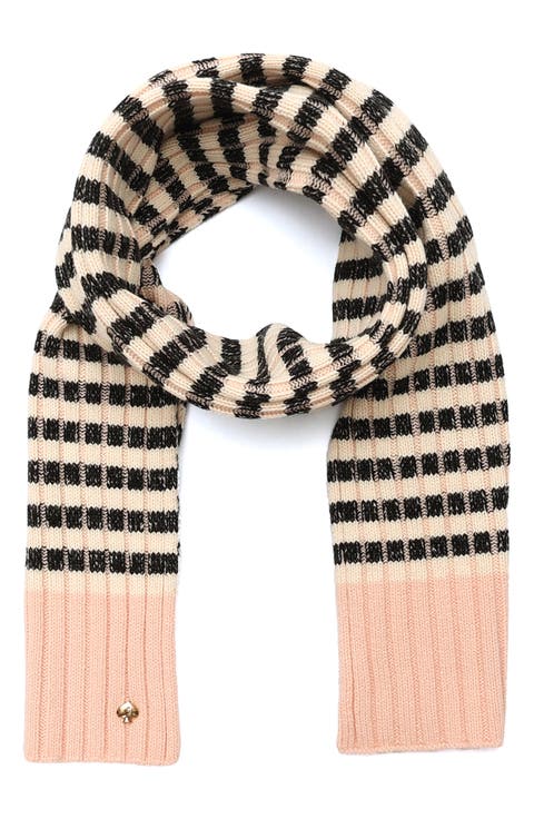 stripe rib scarf
