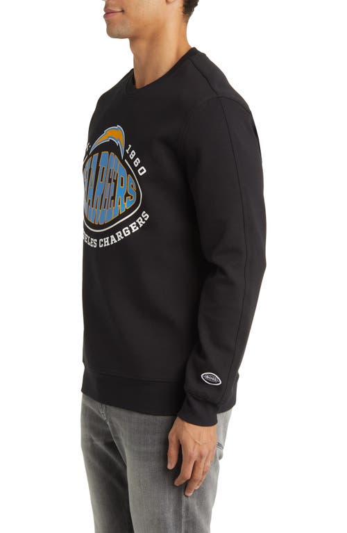 Shop Hugo Boss Boss X Nfl Crewneck Sweatshirt In Los Angeles Chargers Black