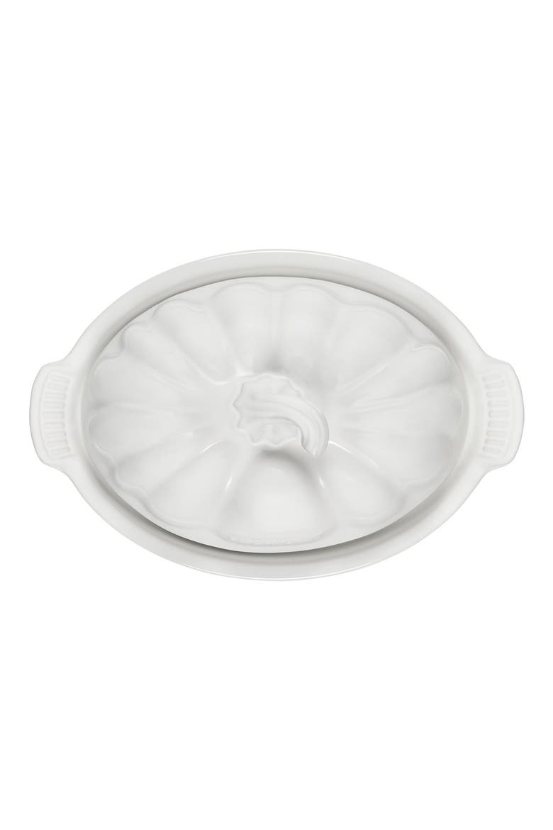 Pumpkin Butter Dish, Alternate, color, WHITE