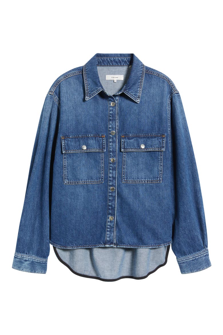 High Low Denim Shirt, Alternate, color, WANDER