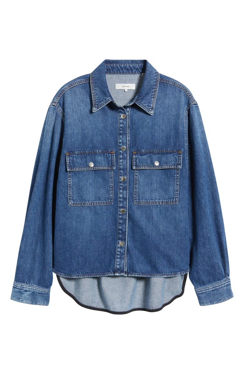FRAME High Low Denim Shirt, Alternate, color, Wander