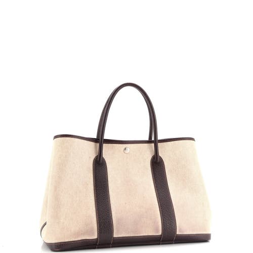 Pre-owned Hermes  Hermes Garden Party Tote Toile And Leather 36